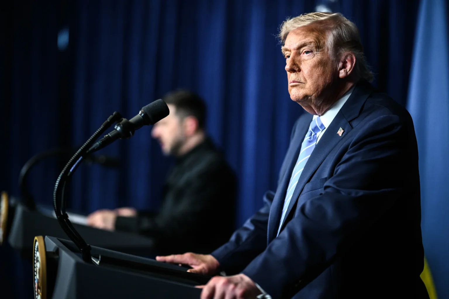 Donald Trump y Volodymyr Zelensky en un encuentro conjunto
