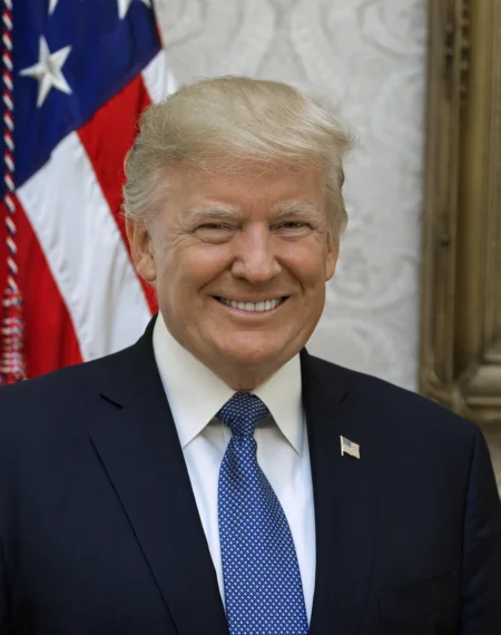 Donald Trump asegura una buena relación con México en medio de incertidumbres del T-MEC Retrato oficial de Donald Trump, presidente de Estados Unidos