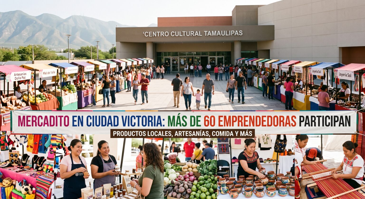 Más de 60 emprendedoras participan en Mercadito en Ciudad Victoria