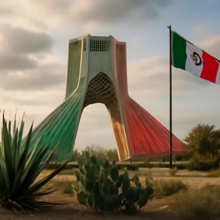 Imagen ilustrativa: Irán proyecta los colores de México en la Torre Azadi