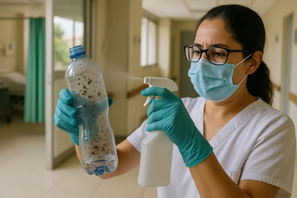 Imagen ilustrativa: Método recomendado para eliminar el moho negro en botellas de agua reutilizables