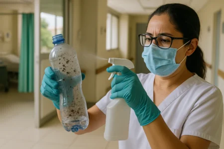 Imagen ilustrativa: Método recomendado para eliminar el moho negro en botellas de agua reutilizables