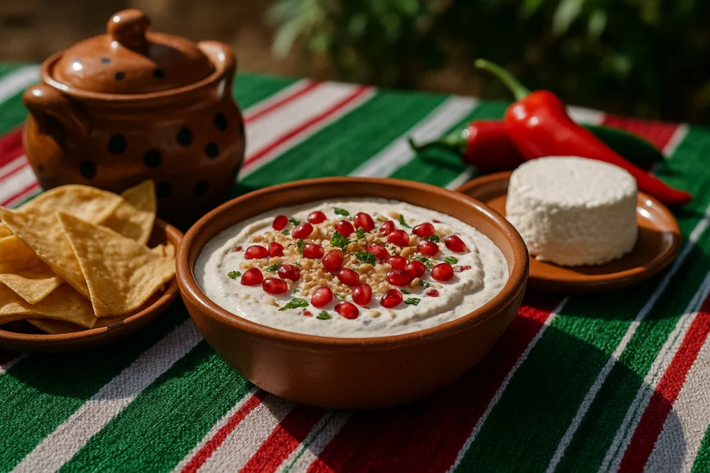 Imagen ilustrativa: Dip de Nogada con Queso de Cabra para Fiestas Patrias