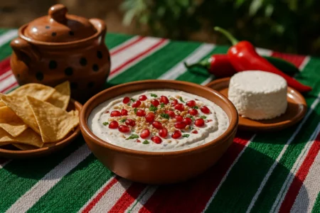 Dip de Nogada con Queso de Cabra para Fiestas Patrias Imagen ilustrativa: Dip de Nogada con Queso de Cabra para Fiestas Patrias